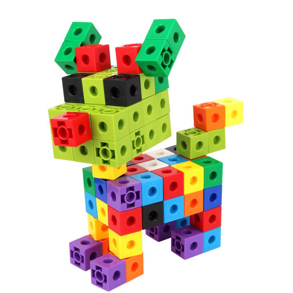 Children's Centimeter Cubes Math Linking Toys Teaching Aids PP 4 colors