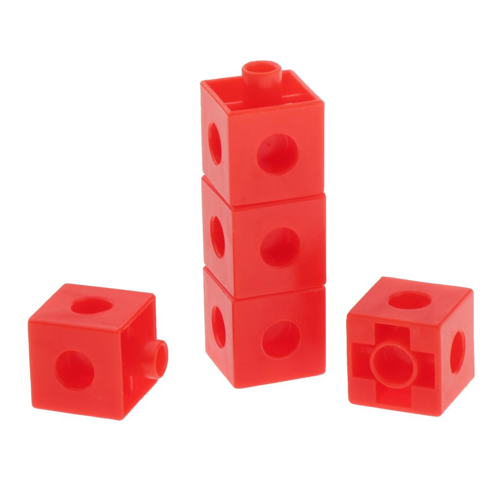 Children's Centimeter Cubes Math Linking Toys Teaching Aids PP 4 colors