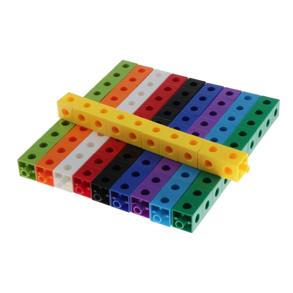 Children's Centimeter Cubes Math Linking Toys Teaching Aids PP red