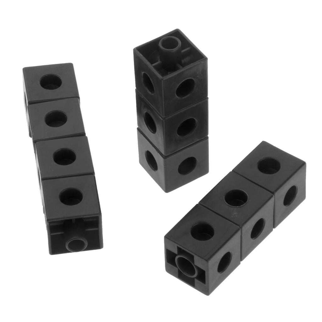 Children's Centimeter Cubes Math Linking Toys Teaching Aids ABS black