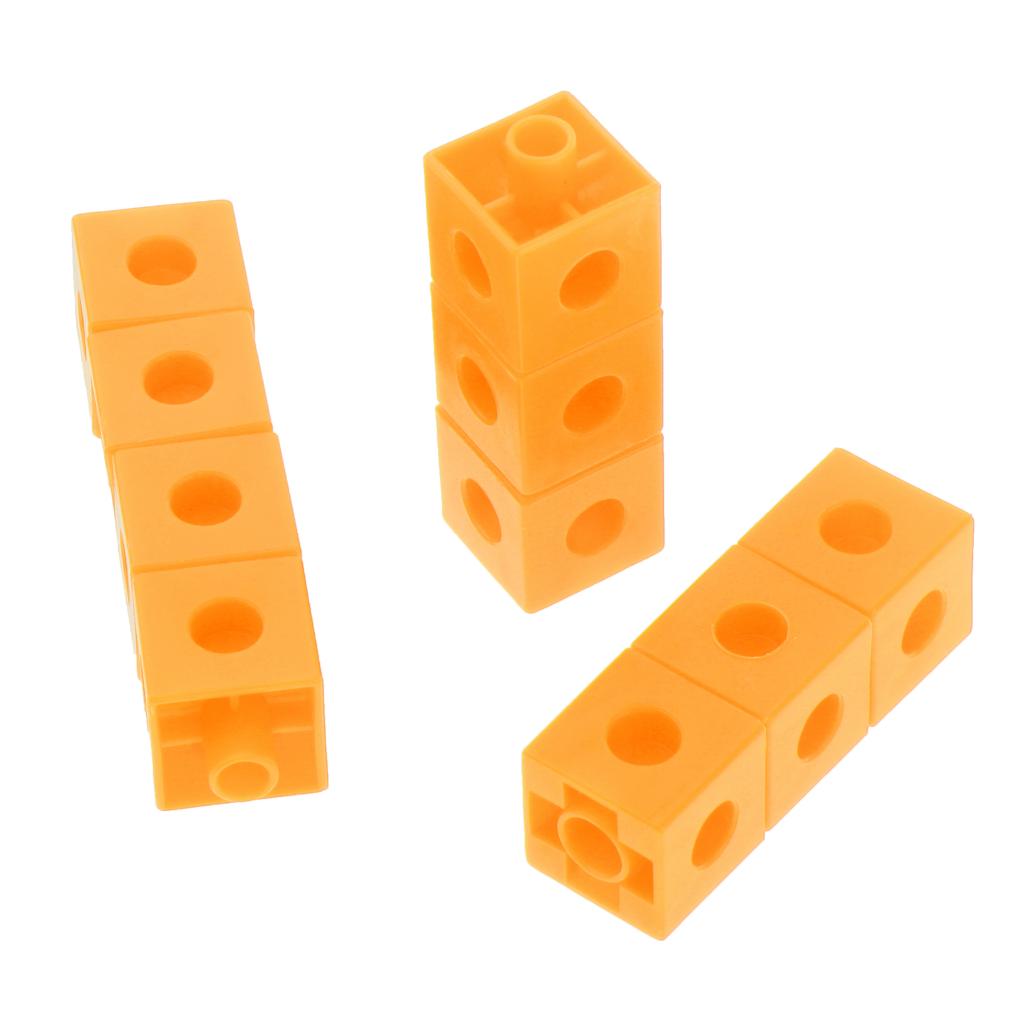 Children's Centimeter Cubes Math Linking Toys Teaching Aids PP yellow