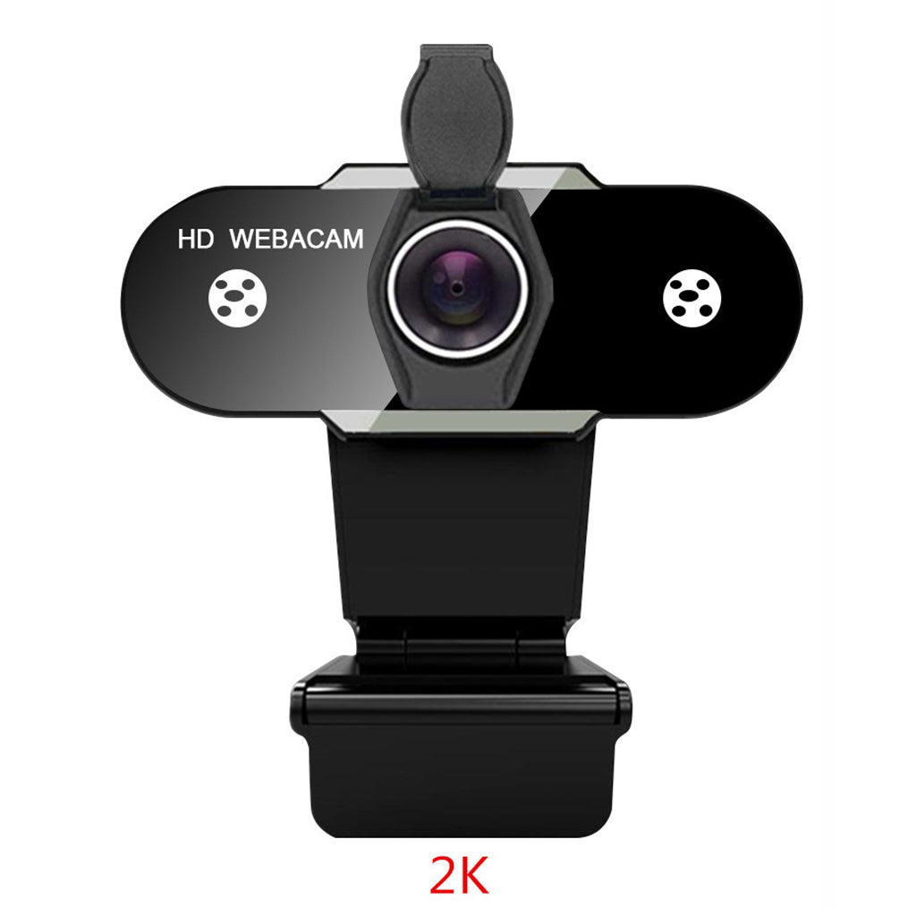 USB HD Webcam Web Cam Camera for PC Laptop Desktop Computer 2K No Cover