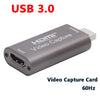 HDMI to USB Video Capture Card Adapter Game / Video Live Streaming New