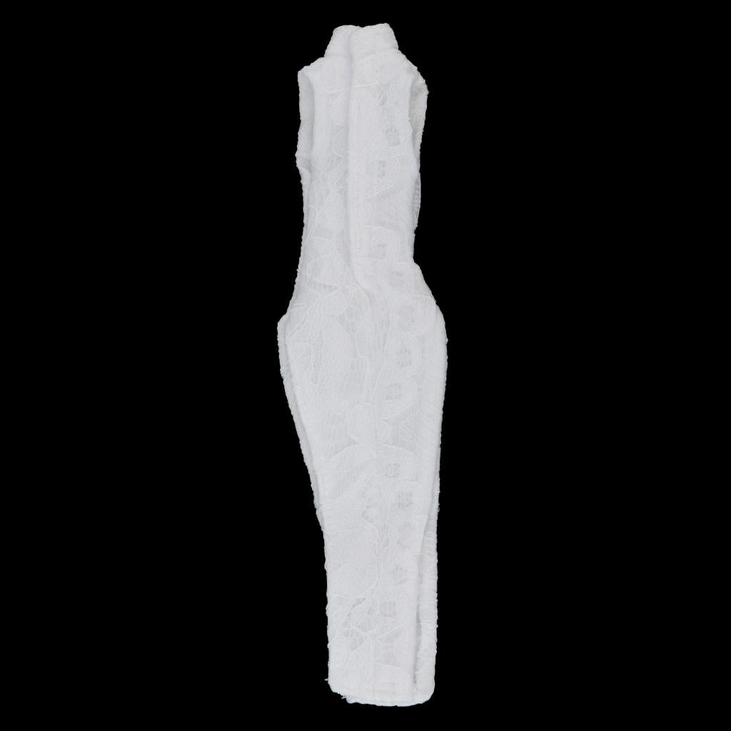 1/6 Chinese Cheongsam White Dress Clothes for 12" Female Figure Women Doll
