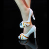 1:6 Womans High Heels Shoes Sandals for 12inch Action Figures White Golden