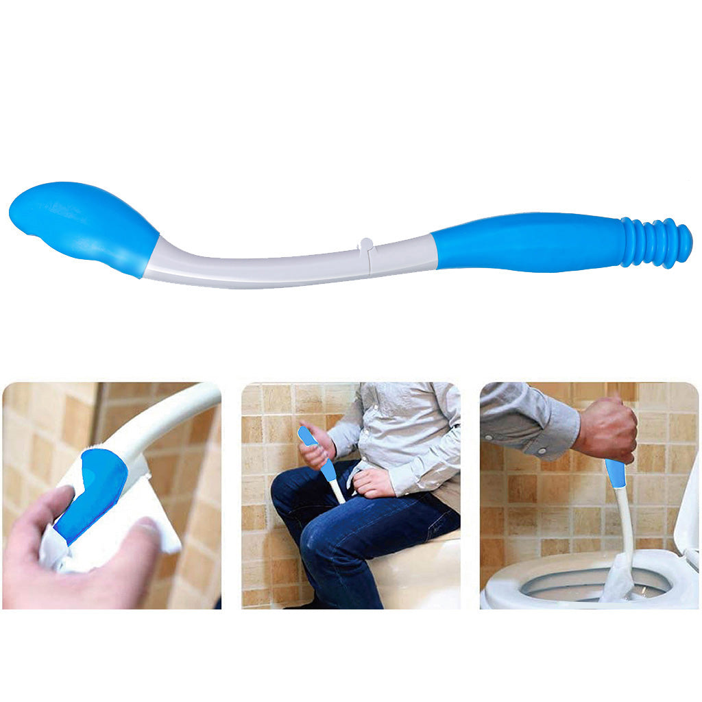 Toilet Self Wipe Aids Handled Wiper Tissue Grip Helper Paper Holder Bottom