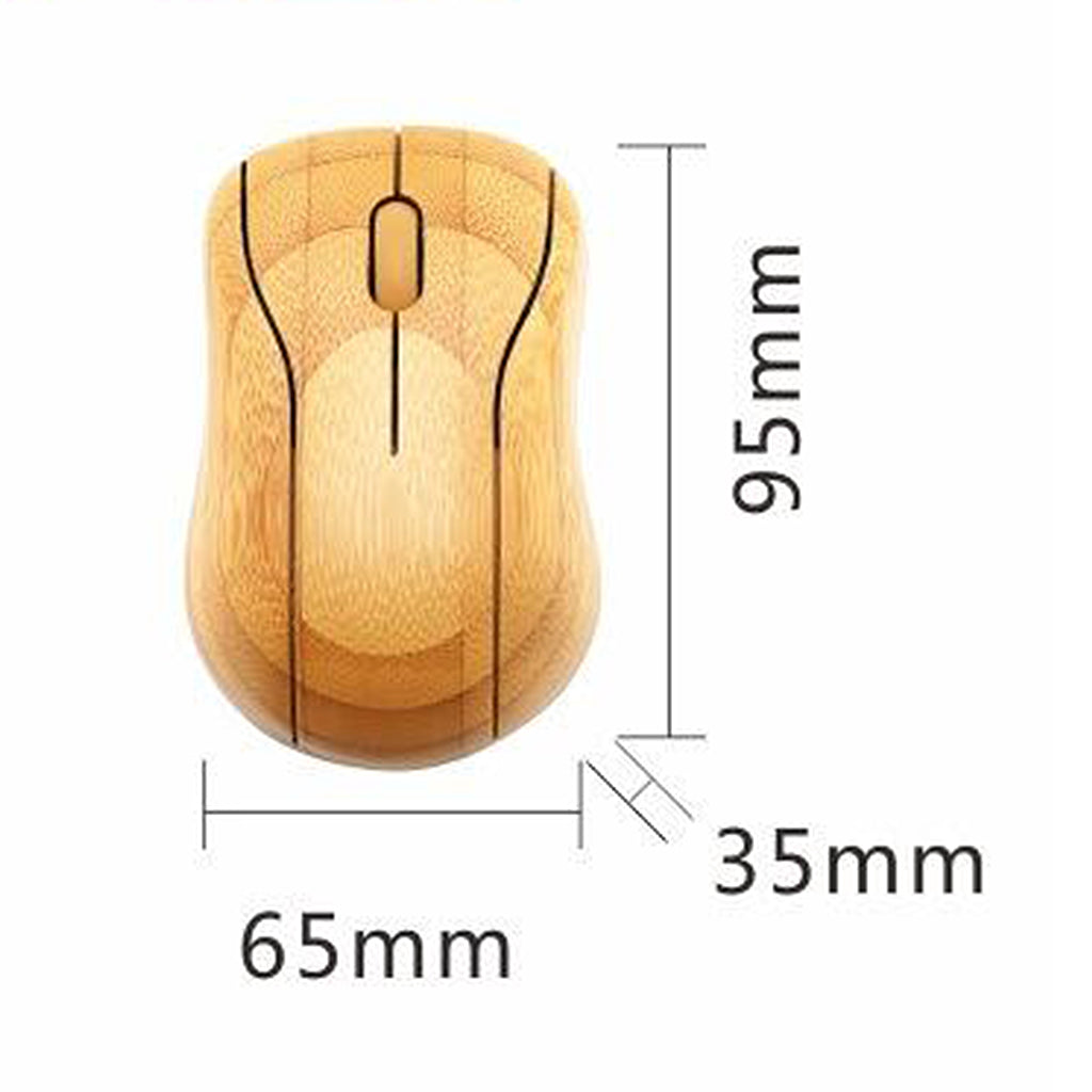 Wireless Bamboo Mouse Healthy Eco Friendly Optical Mice for Computer