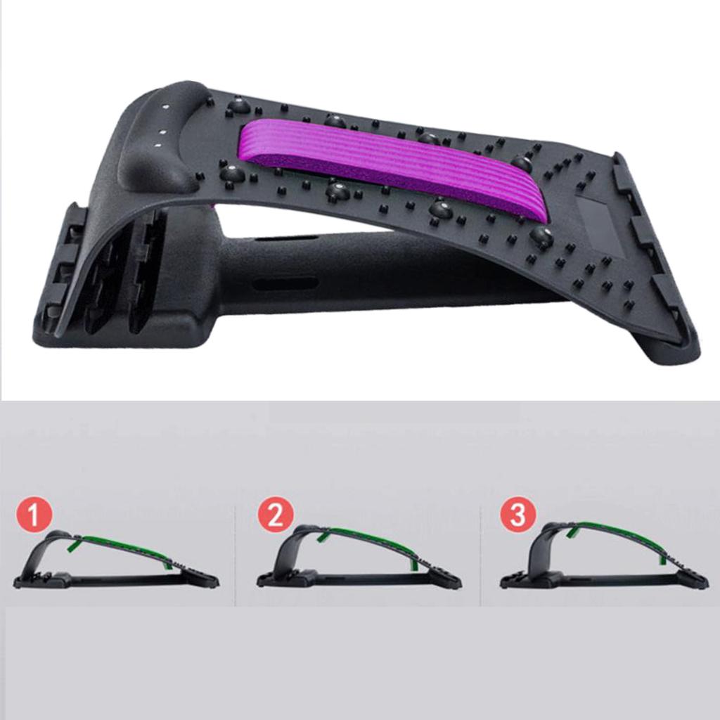 ABS Magnetic Therapy Neck Spine Massager Stretcher Stretch purple black