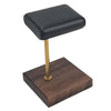 Marble & PU Watch Holder Stand for Display Walnut Base + Golden Stand