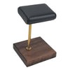 Marble & PU Watch Holder Stand for Display Walnut Base + Golden Stand