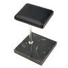 Marble & PU Watch Holder Stand for Display Black Marble Base + Silver Stand