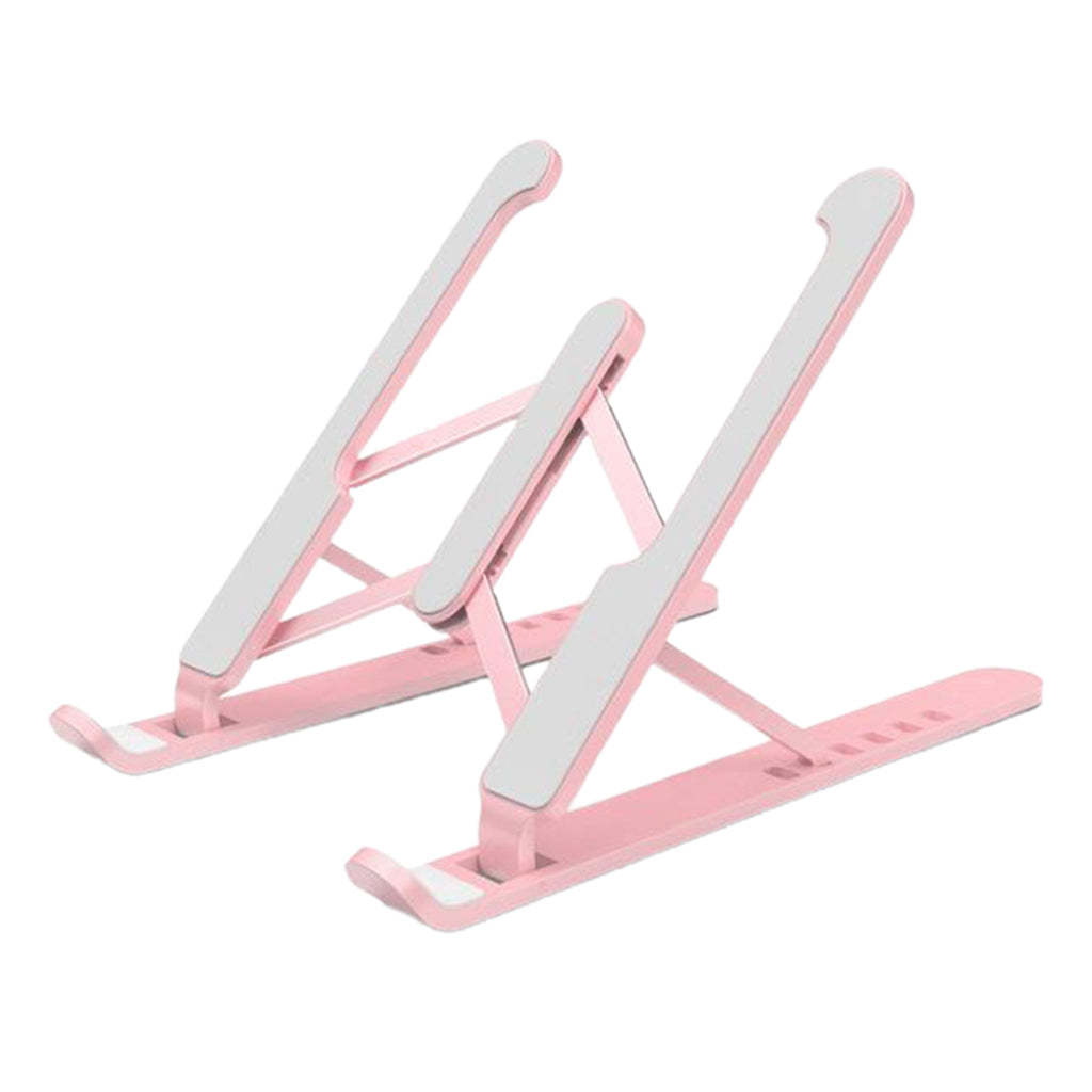 P1 Pro Portable Adjustable Laptop Notebook Table Stand Tray Foldable Pink