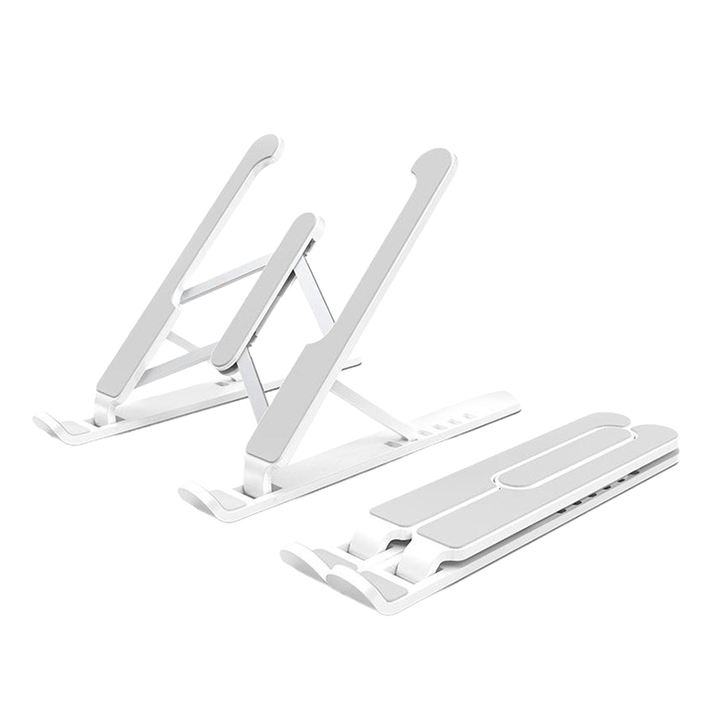 P1 Pro Portable Adjustable Laptop Notebook Table Stand Tray Foldable White