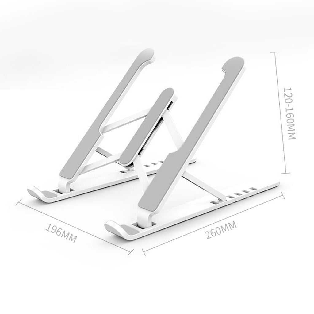 P1 Pro Portable Adjustable Laptop Notebook Table Stand Tray Foldable White