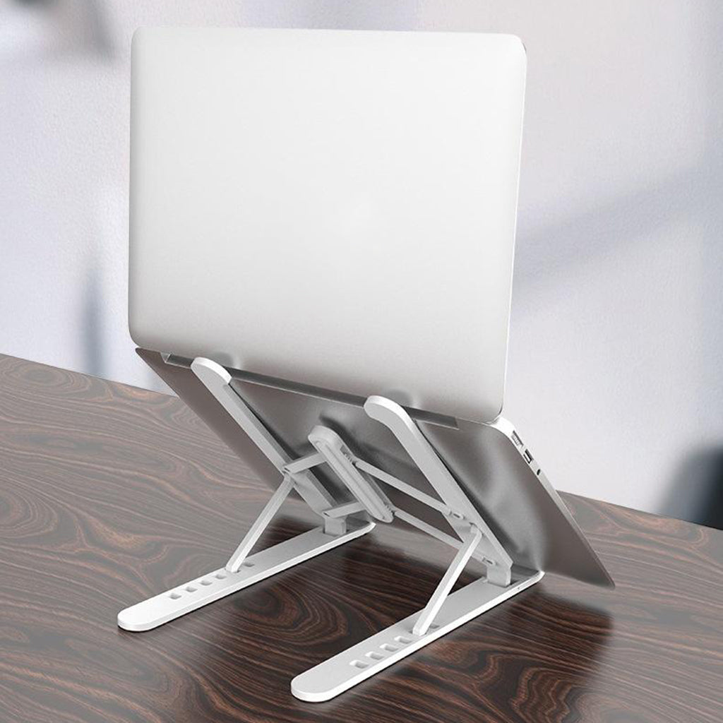 P1 Pro Portable Adjustable Laptop Notebook Table Stand Tray Foldable White