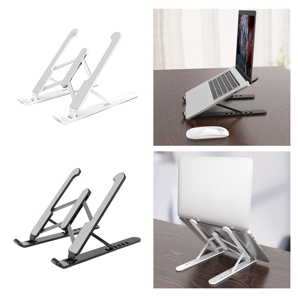 P1 Pro Portable Adjustable Laptop Notebook Table Stand Tray Foldable Black