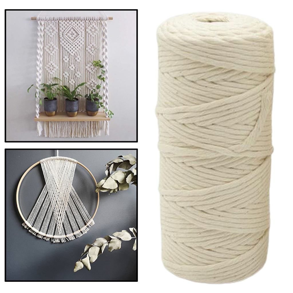 100m Macrame Cotton Cord for Wall Hanging Diy Dream Catcher Cotton Rope 3mm