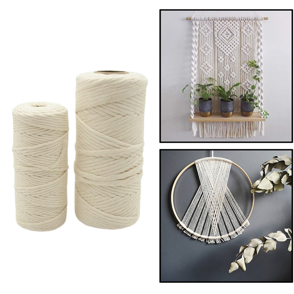 100m Macrame Cotton Cord for Wall Hanging Diy Dream Catcher Cotton Rope 3mm