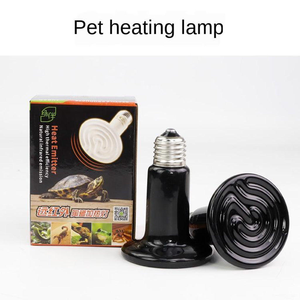 E27 Reptile Heating Lamp Bulb 25-200W Ceramic Heater 100W