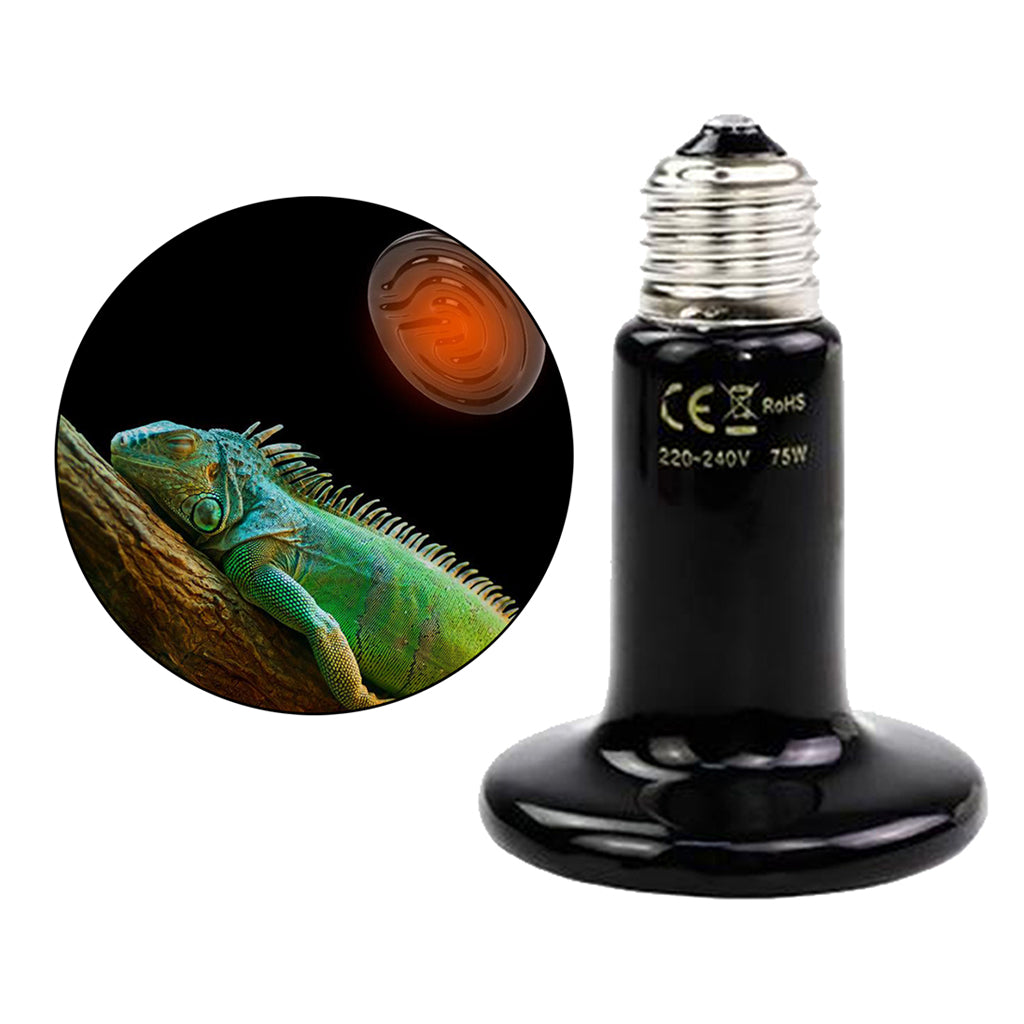 E27 Reptile Heating Lamp Bulb 25-200W Ceramic Heater 200W