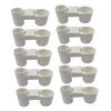 10pcs Automatic Bird Drinker Cups Pigeon Water Bottle Feeder for Cage White