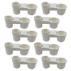 10pcs Automatic Bird Drinker Cups Pigeon Water Bottle Feeder for Cage White