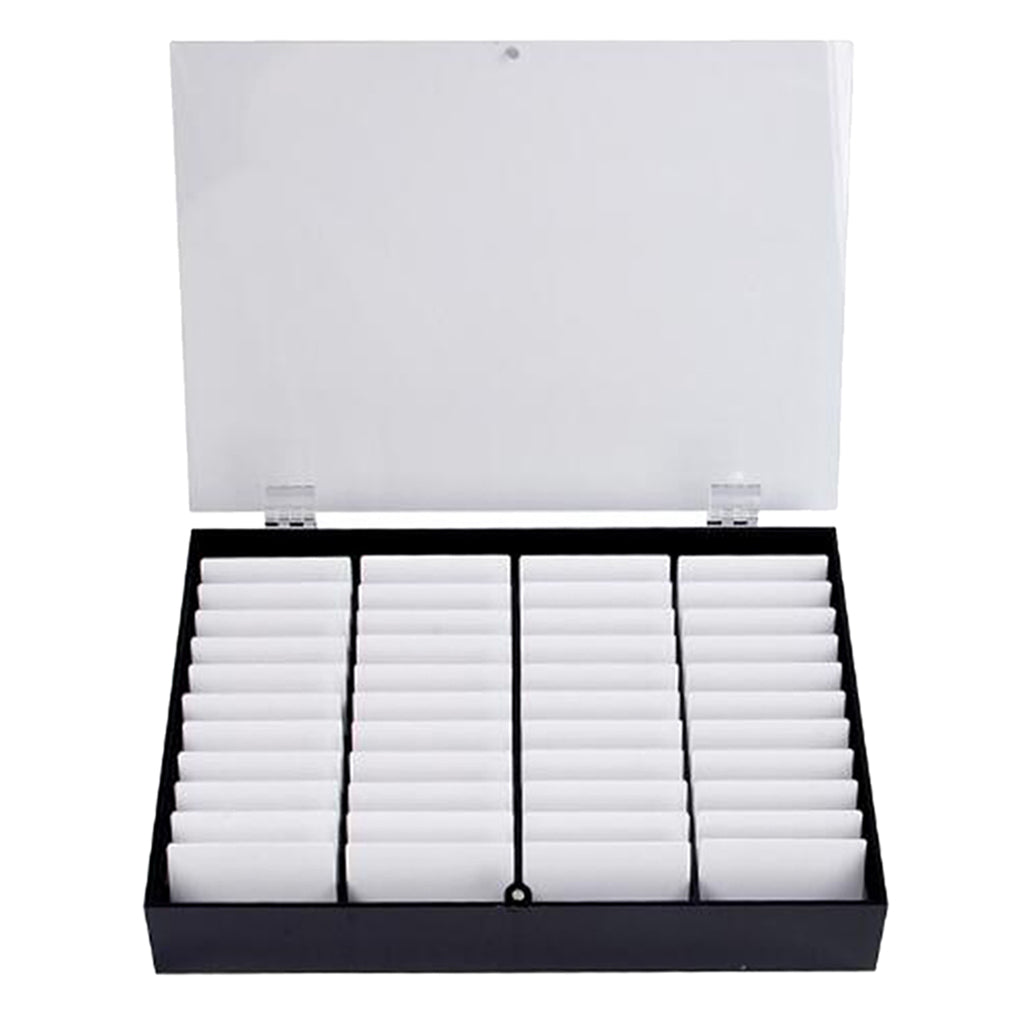 44 Grids Nail Art Display Box False Nail Tips Beads Storage Organizer Black