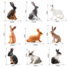 Realistic Rabbit Figurine Zoo Farm Animal Model Teaching Toys Tabletop Decor brown standing