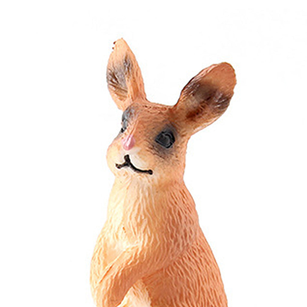 Realistic Rabbit Figurine Zoo Farm Animal Model Teaching Toys Tabletop Decor brown standing