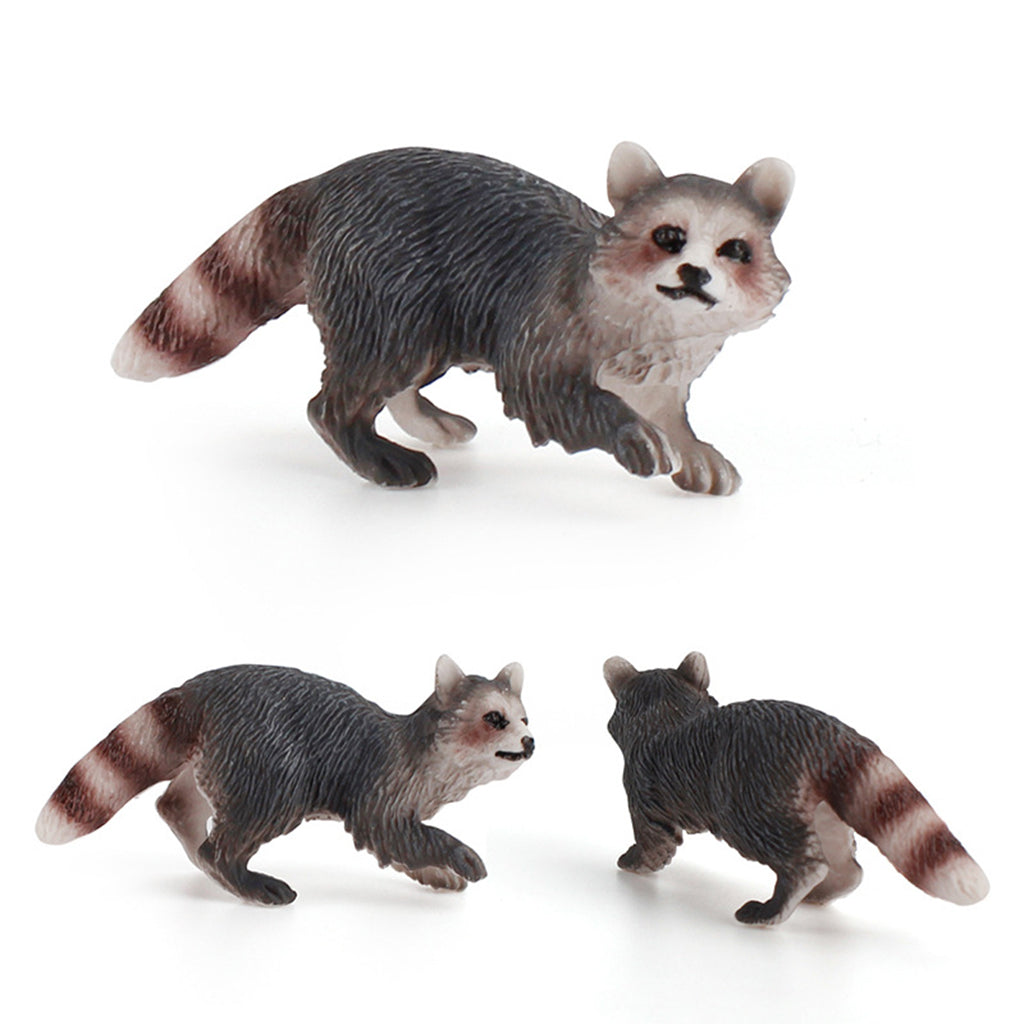 Lifelike Jungle Animal Raccoon Figures Model Kids Toddlers Toys Party Favors Walking