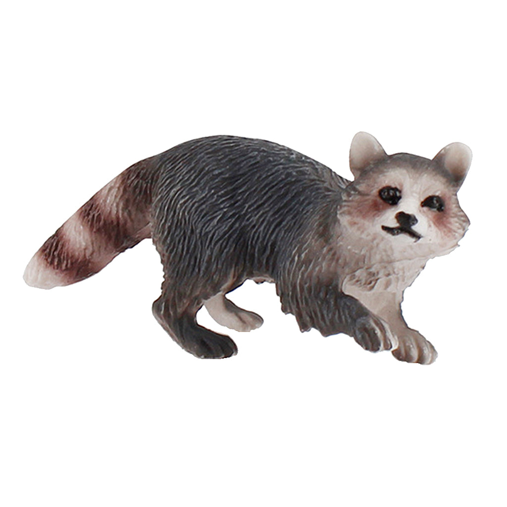 Lifelike Jungle Animal Raccoon Figures Model Kids Toddlers Toys Party Favors Walking