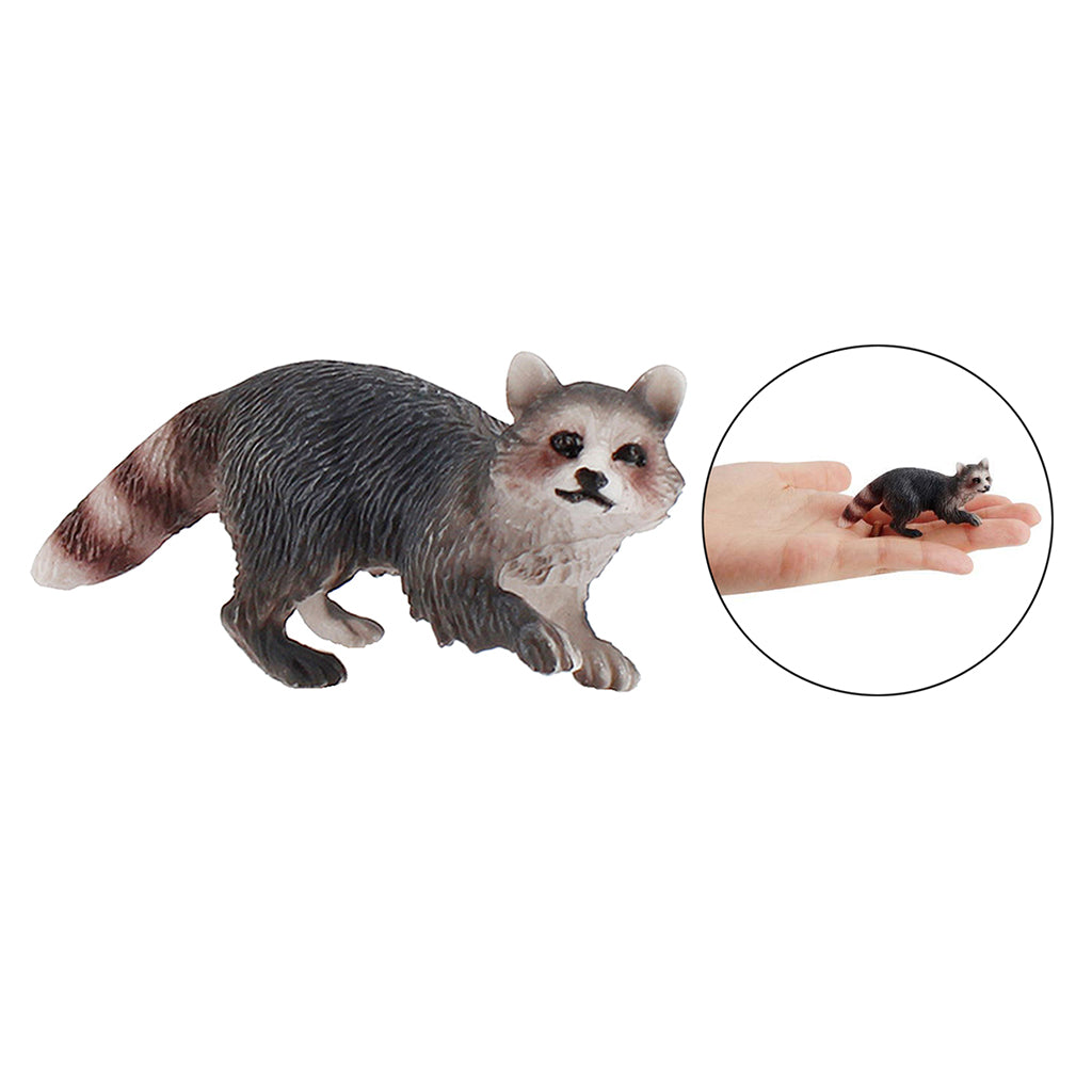 Lifelike Jungle Animal Raccoon Figures Model Kids Toddlers Toys Party Favors Walking