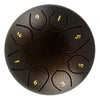 6 Inch Alloy Steel Tongue Drum C Key 8 Notes Hand Drum Dark Brown