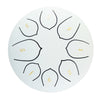 6 Inch Alloy Steel Tongue Drum C Key 8 Notes Hand Drum White