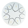 6 Inch Alloy Steel Tongue Drum C Key 8 Notes Hand Drum White