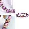 Feng Shui Plated Pi Xiu Bracelets Women Men Elastic Good Luck Wealth Purple