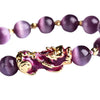 Feng Shui Plated Pi Xiu Bracelets Women Men Elastic Good Luck Wealth Purple