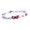 Feng Shui Pixiu Bracelet Attract Wealth Money Jewelry for Men Women Purple