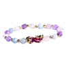 Feng Shui Pixiu Bracelet Attract Wealth Money Jewelry for Men Women Purple