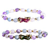 Feng Shui Pixiu Bracelet Attract Wealth Money Jewelry for Men Women Purple