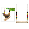 Chicken Swing Birds Toy for Hens Wooden Handmade Bird Swing Bird Toys