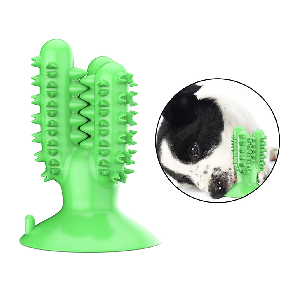 Dog Chew Toys Teeth Clean Toothbrush  for Aggressive Chewers Dog Green