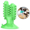 Dog Chew Toys Teeth Clean Toothbrush  for Aggressive Chewers Dog Green