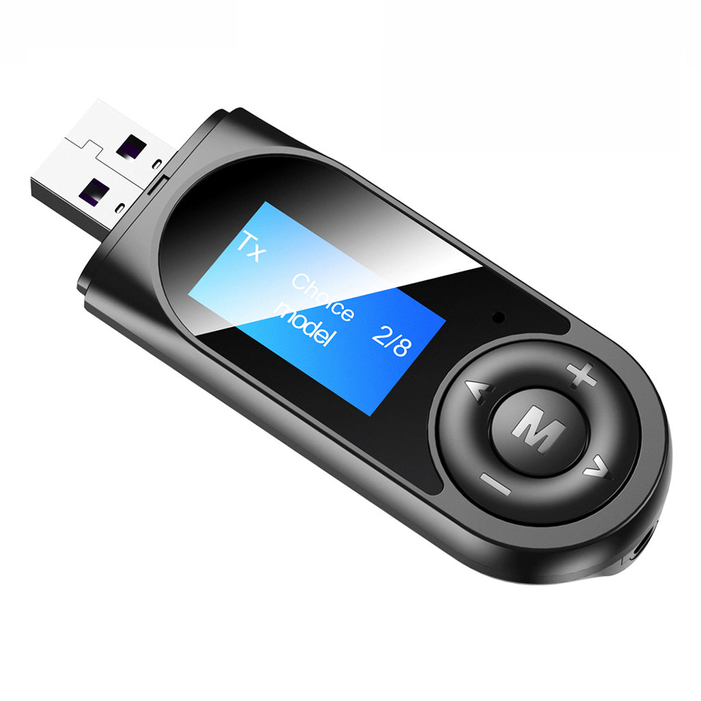 2 in 1 LCD USB Bluetooth Adapter Audio Receiver Transmitter Hand-free Call