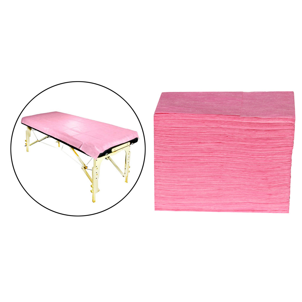 100x Bed Sheets Covers for Spa Tattoo Body Treatments Pink 170x70cm Style B