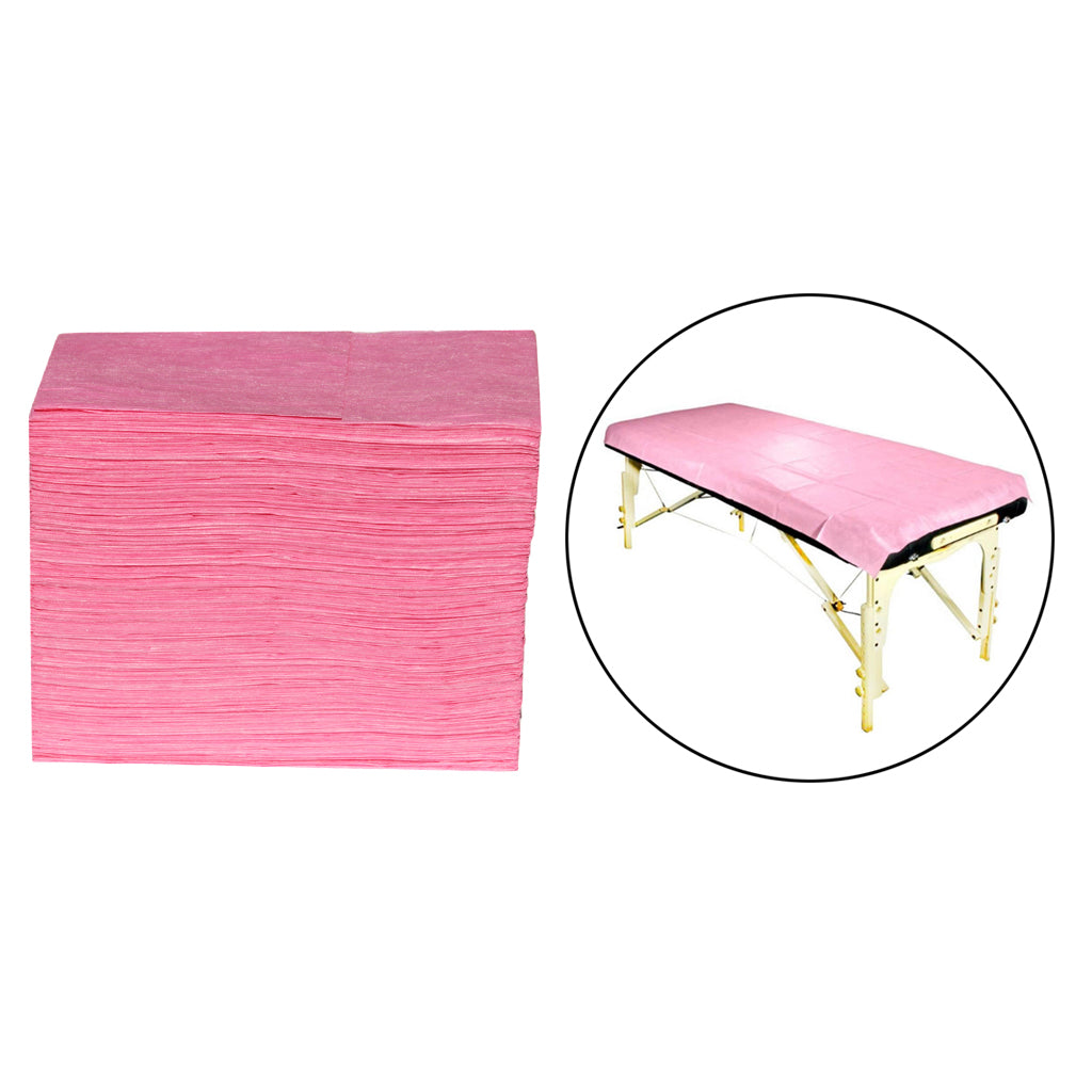 100x Bed Sheets Covers for Spa Tattoo Body Treatments Pink 170x70cm Style B