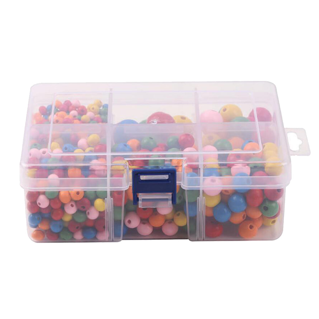 Assorted Wooden Beads Loose Spacer Neads Round Charms DIY Bracelets Making