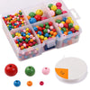 Assorted Wooden Beads Loose Spacer Neads Round Charms DIY Bracelets Making