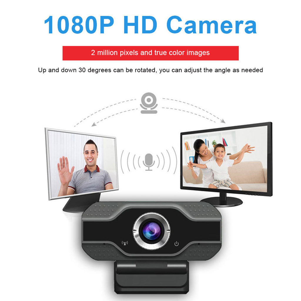 Webcam Camera With Microphone For PC Desktop Compute USB 2.0 Interface 1080P