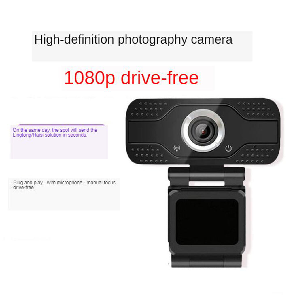 Webcam Camera With Microphone For PC Desktop Compute USB 2.0 Interface 1080P